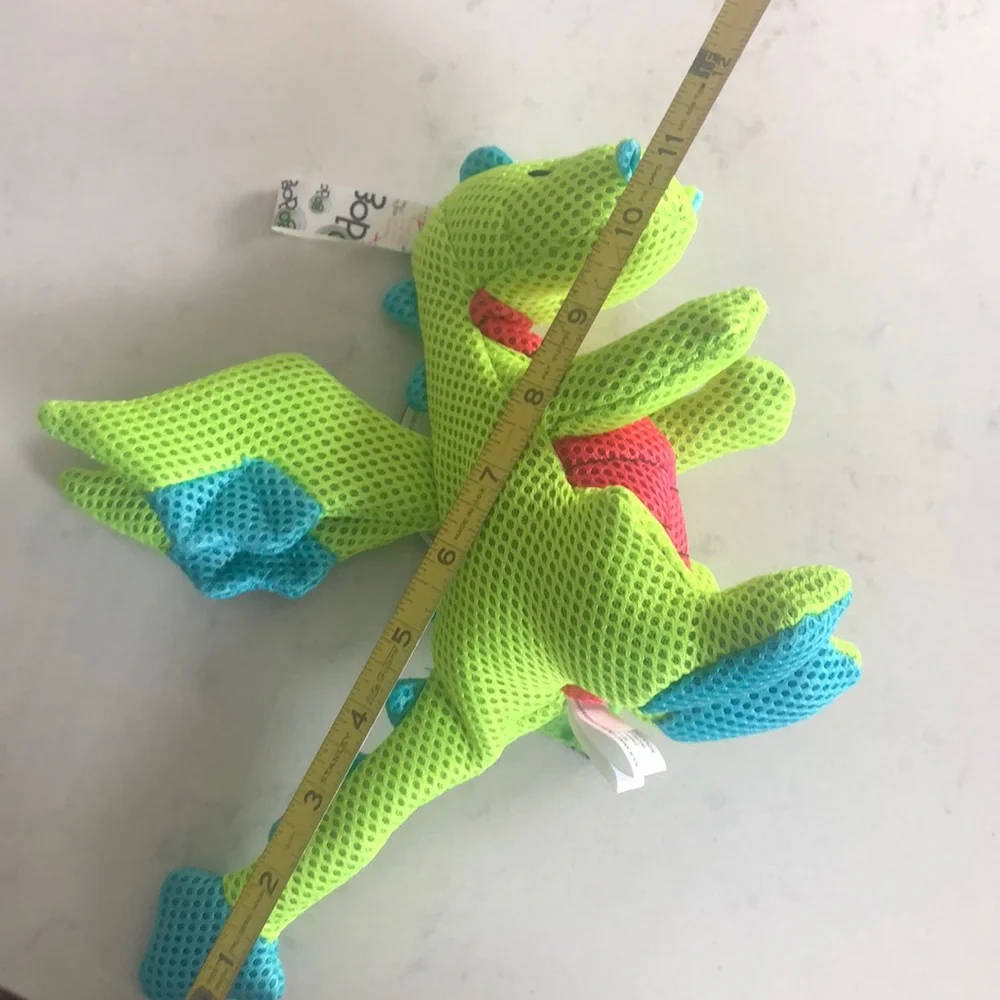 Lime Green and Blue Dragon Dog Toy